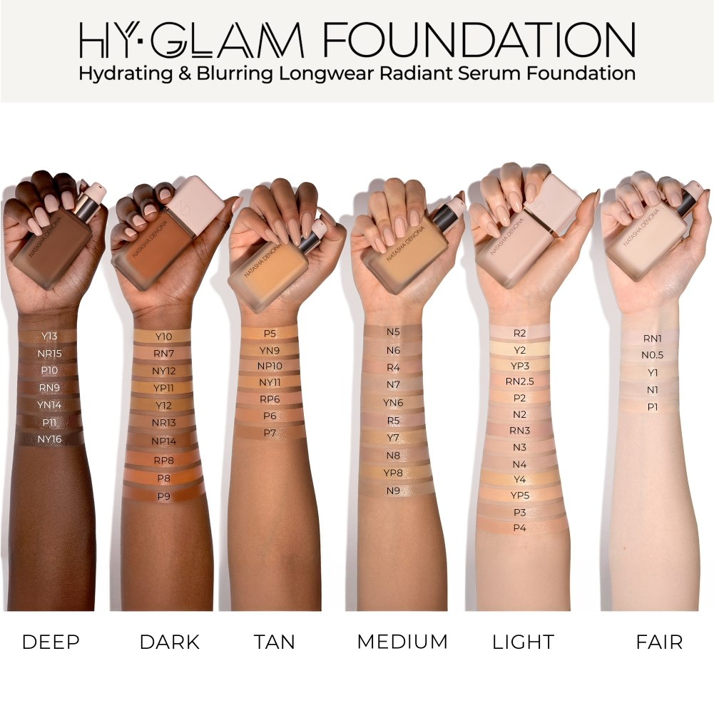 HY-GLAM&trade; FOUNDATION HYDRATING & BLURRING LONGWEAR RADIANT SERUM FOUNDATION (BASE DE MAQUILLAJE H&Iacute;BRIDA)